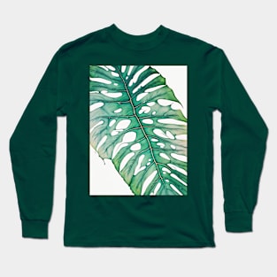 monstera leaf for the plant lovers Long Sleeve T-Shirt